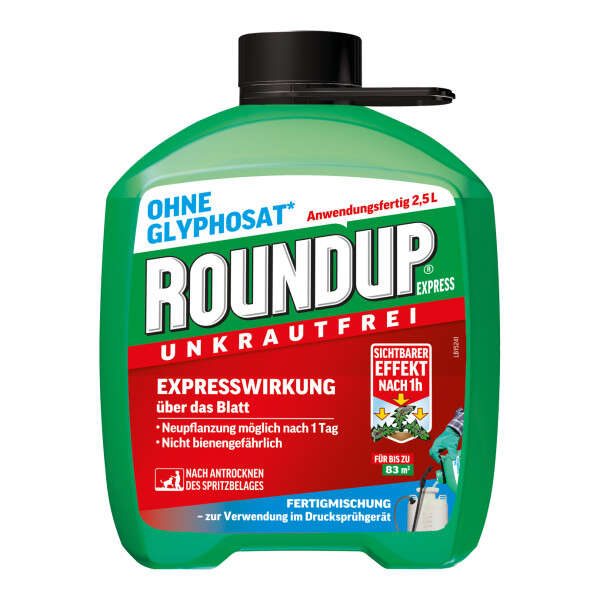 Roundup Unkrautfrei Express Spray und Fertigmischung